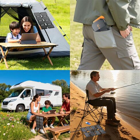 FlexSolar 60W Portable Solar Panels Chargers with PD3.0 USB-C,QC3.0 USB-A and DC Outputs Foldable IP67 Waterproof Power Emergency Camping for Small Power Station Generator,Phones, Power Banks, Tablets in Saudi Arabia