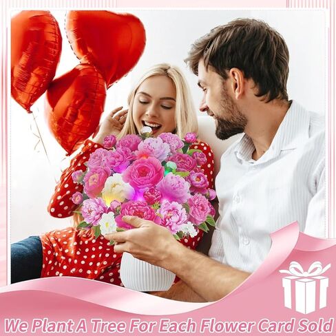 بطاقات عيد ميلاد مع الموسيقى والأضواء، بطاقة عيد ميلاد سعيد منبثقة، عباد الشمس والفراشة، 10 بوصة بالحجم الطبيعي باقة زهور للأبد هدايا للنساء والأم والجدة in Kuwait