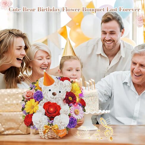 Birthday Cards with MUSIC & LIGHTS, Pop Up Happy Birthday Card, Sunflower & Butterfly, 10 Inch Life Sized Forever Flower Bouquet Gifts for Women Mom Grandma in Kuwait