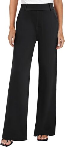 FireSwan Women's Flare Yoga Pants with Pockets V Waist Flared Leggings High Waisted Bootcut Workout Pants Tummy Control(Brown M) in Saudi Arabia
