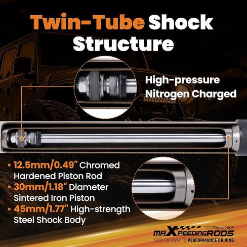 ممتصات صدمات أمامية 2-5 بوصة من maXpedingrods لسيارة Chevy S10 1982-2003، لسيارة GMC Sonoma RWD 1991-2003، مجموعة صدمات السقوط in Kuwait
