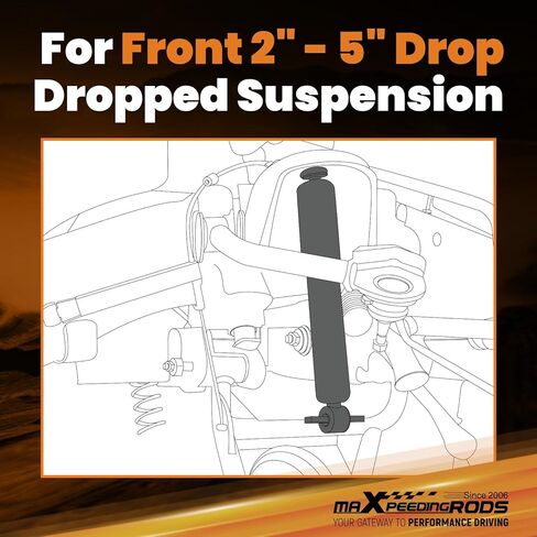 ممتصات صدمات أمامية 2-5 بوصة من maXpedingrods لسيارة Chevy S10 1982-2003، لسيارة GMC Sonoma RWD 1991-2003، مجموعة صدمات السقوط in Kuwait