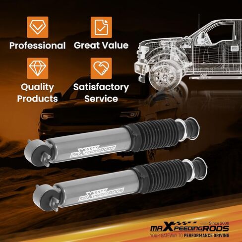 ممتصات صدمات أمامية 2-5 بوصة من maXpedingrods لسيارة Chevy S10 1982-2003، لسيارة GMC Sonoma RWD 1991-2003، مجموعة صدمات السقوط in Kuwait