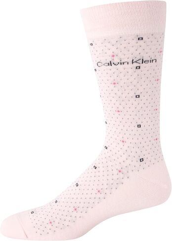 Calvin Klein Men's Dress Socks - 4 Pack Soft Cotton Blend, Striped Crew Socks - Casual Long Work Socks for Men (Sizes: 7-12) in Saudi Arabia