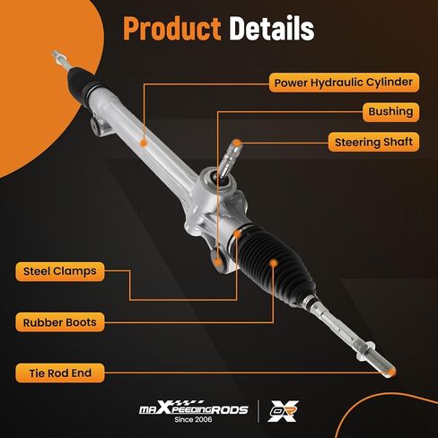 مجموعة رف وترس التوجيه الإلكتروني من maXpeedingrods لسيارة Toyota Highlander 2008-2019 مع رف يدوي، 2.7L 3.3L 3.5L، استبدال 24-2669، 45510-0E030، 45510-0E040، 45510-48010، 1G-2669 in Saudi Arabia