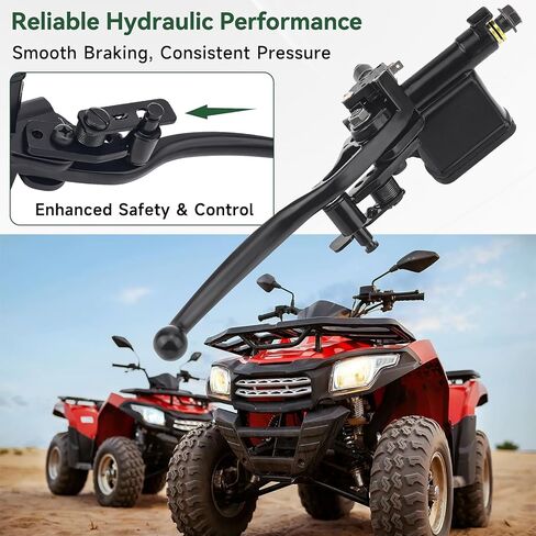 Universal 7/8" Left Hydraulic Brake Master Cylinder Handle Lever, Compatible with 50cc 110cc 125cc 150cc 200cc 250cc Scooter ATV Dirt Pit Bike Quad & Moped in Saudi Arabia