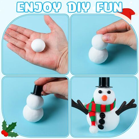 MDCGFOD Snowman Crafts for Kids 9 Pack Build Snowman Craft Kit Christmas Stocking Stuffers for Kids Christmas Indoor Outdoor Holiday Decor Crafts Gift for Ages 3 4 5 6 7 8 (20) in Saudi Arabia