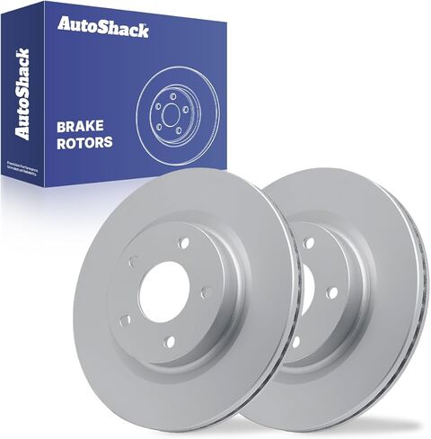 AutoShack 11.65" (296 mm) Front Vented Drilled & Slotted Brake Rotors E-Coated Replacement for 2007-2013 Nissan Altima 2-PC Set ShadowGuard in Saudi Arabia