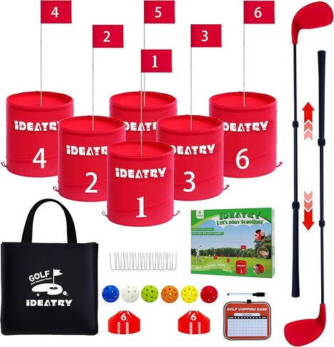 Ultimate 6 Holes Backyard Outdoor Golf Games with 2 Adjustable Clubs, Lawn Golf Game for Adults to Practice, Idea for Family Camping/Party/Beach in Saudi Arabia