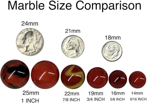 لعبة كبيرة ~ 30 قطعة كبيرة 3/4 بوصة (19 مم) من الرخام الزجاجي الصلب البديل للمدقق الصيني، والتفاقم، والواهو، والرخام القذر، ولعبة اللوحة (5 من كل لون) in Kuwait