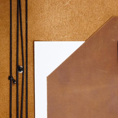 Leather Journal Cover A5 – Full Grain Handmade Notebook Cover with Card Slots, Pen Loop & Elastic Bands – Refillable Field Notes Planner for Work, Study & Travel, Premium Leather Gift Non-Custom in Saudi Arabia