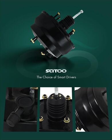 SCITOO T15807 7" Single Diaphragm Zinc New Power Brake Booster compatible with 1984 1986 for Buick Century 1992 1996-1997 for Chevrolet C2500 in Saudi Arabia