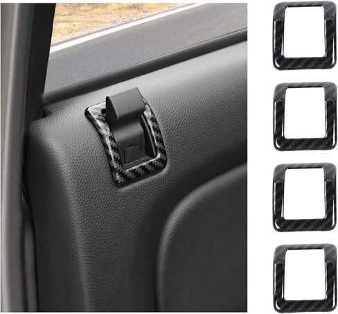 RT-TCZ غطاء دبوس قفل باب السيارة ملحقات تزيين داخلية لسيارة Chevy Avalanche/Suburban/Tahoe 2007-2013، لسيارة GMC Yukon/Sierra 2007-2013 (ألياف الكربون السوداء) in Kuwait