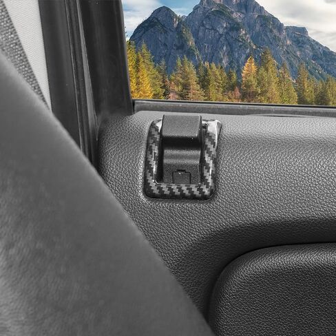 RT-TCZ غطاء دبوس قفل باب السيارة ملحقات تزيين داخلية لسيارة Chevy Avalanche/Suburban/Tahoe 2007-2013، لسيارة GMC Yukon/Sierra 2007-2013 (ألياف الكربون السوداء) in Kuwait