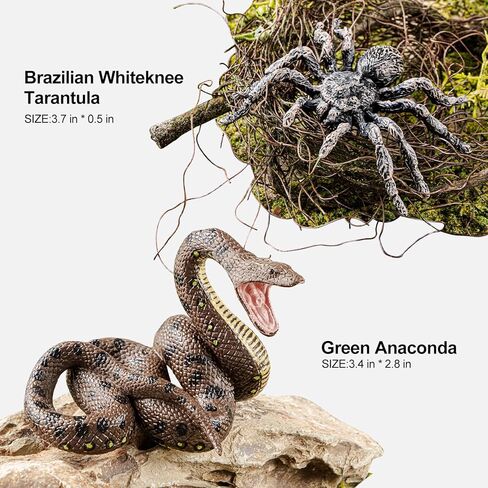 6PCS Spiders Figurines Animal Toys, Prank Toy for Kids, Safari Animal Toys for Toddlers, Educational Preschool Toy Birthday Gift for Boys Girls, and Kids in Kuwait