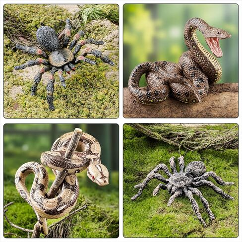 6PCS Spiders Figurines Animal Toys, Prank Toy for Kids, Safari Animal Toys for Toddlers, Educational Preschool Toy Birthday Gift for Boys Girls, and Kids in Kuwait