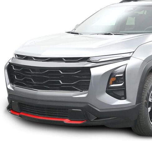 SlickMod Blackout Vinyl Overlay for 2025-2026 Chevy Equinox RS Front Bumper Lip Trim (Gloss Red) in Saudi Arabia