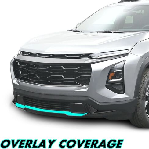 SlickMod Blackout Vinyl Overlay for 2025-2026 Chevy Equinox RS Front Bumper Lip Trim (Gloss Red) in Saudi Arabia