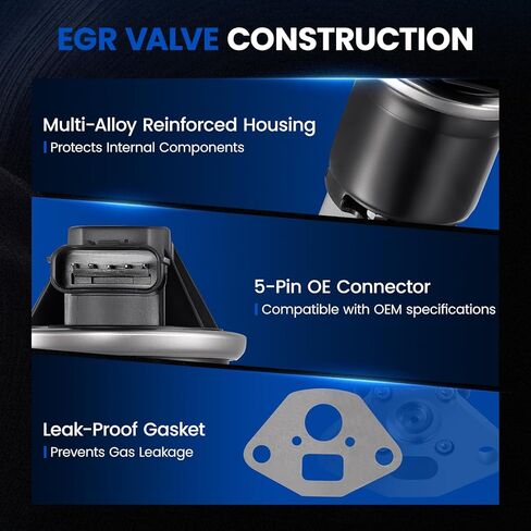 صمام EGR EGV1134 متوافق مع هوندا أوديسي/بايلوت 3.5 لتر V6 2008-2020 | يستبدل 18011-P8A-A00، 12581515 | يناسب Accord 3.5L ومتوافق مع Acura MDX 3.7L in Saudi Arabia