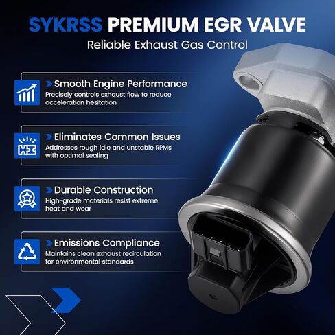 صمام EGR EGV1134 متوافق مع هوندا أوديسي/بايلوت 3.5 لتر V6 2008-2020 | يستبدل 18011-P8A-A00، 12581515 | يناسب Accord 3.5L ومتوافق مع Acura MDX 3.7L in Saudi Arabia