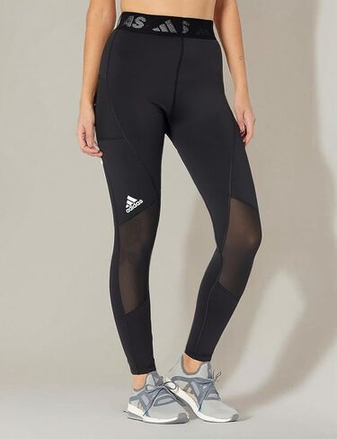 بنطال رياضي ضيق Techfit Badge من adidas للسيدات in Kuwait