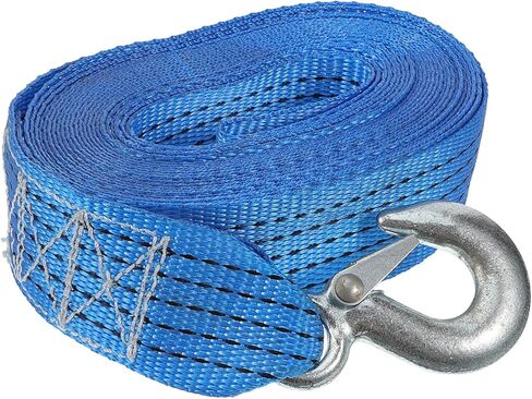 Healifty 6m Heavy Duty Tow Strap Boat Winch Strap Hook for Secure Towing Cargo Handling for Trailers and Vehicles Resistant to Wear and Abrasion in Kuwait