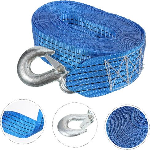 Healifty 6m Heavy Duty Tow Strap Boat Winch Strap Hook for Secure Towing Cargo Handling for Trailers and Vehicles Resistant to Wear and Abrasion in Kuwait