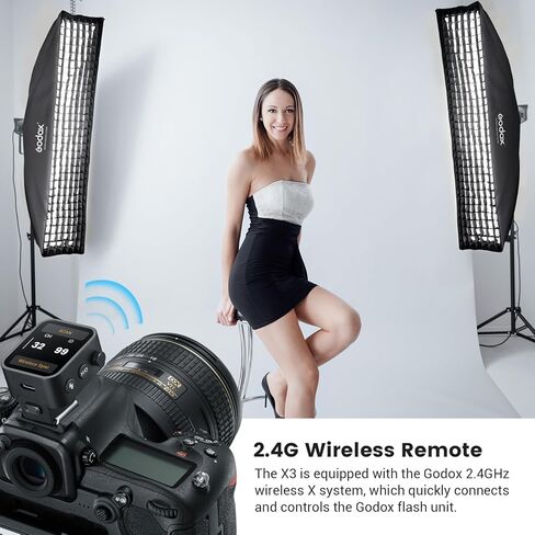 Godox X3-C TTL Wireless Flash Trigger for Canon Camera, 1/8000s HSS TTL TCM Function, Built-in Battery Touchscreen Flash Transmitter Compatible with Canon R5 R6 R7 5D 6D in Kuwait