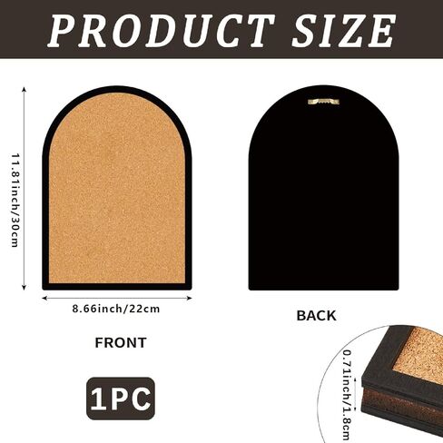 CRASPIRE Castle Pin Cork Board 11.8x9.8In Wall Mounted Framed Bulletin Display Badge Wooden Saddle Brown Memory Memo Brooch Lapel Pin Holder Storage for Home Office School Classroom Wedding Decoration in Kuwait