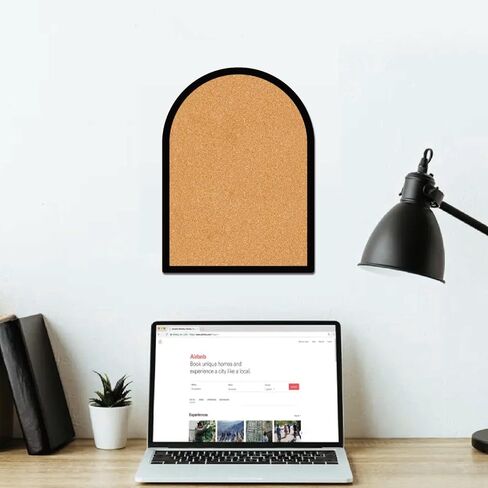 CRASPIRE Castle Pin Cork Board 11.8x9.8In Wall Mounted Framed Bulletin Display Badge Wooden Saddle Brown Memory Memo Brooch Lapel Pin Holder Storage for Home Office School Classroom Wedding Decoration in Kuwait