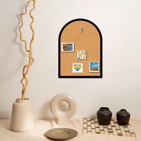 CRASPIRE Castle Pin Cork Board 11.8x9.8In Wall Mounted Framed Bulletin Display Badge Wooden Saddle Brown Memory Memo Brooch Lapel Pin Holder Storage for Home Office School Classroom Wedding Decoration in Kuwait