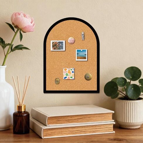 CRASPIRE Castle Pin Cork Board 11.8x9.8In Wall Mounted Framed Bulletin Display Badge Wooden Saddle Brown Memory Memo Brooch Lapel Pin Holder Storage for Home Office School Classroom Wedding Decoration in Kuwait