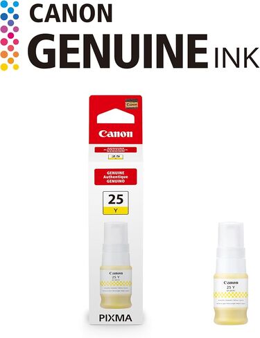 Canon GI-25 Genuine Yellow Ink Bottle, Compatible with Megatank GX2020, and GX1020 Printers in Saudi Arabia