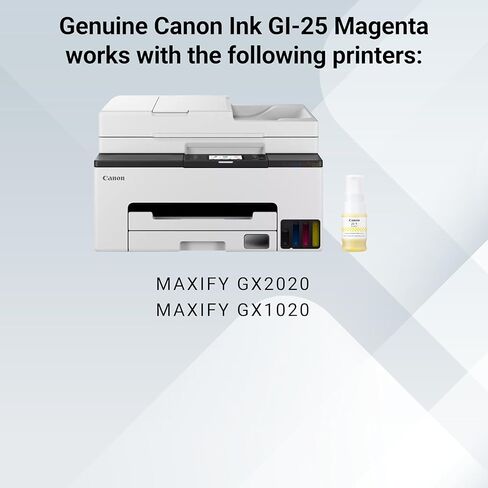 Canon GI-25 Genuine Yellow Ink Bottle, Compatible with Megatank GX2020, and GX1020 Printers in Saudi Arabia