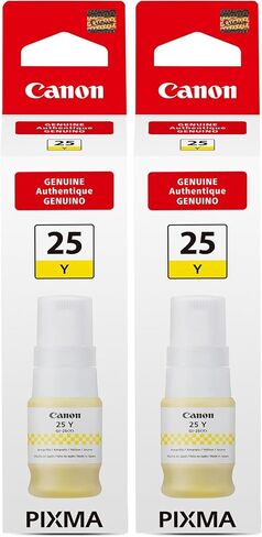 Canon GI-25 Genuine Yellow Ink Bottle, Compatible with Megatank GX2020, and GX1020 Printers in Saudi Arabia
