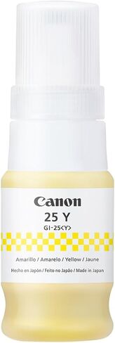 Canon GI-25 Genuine Yellow Ink Bottle, Compatible with Megatank GX2020, and GX1020 Printers in Saudi Arabia