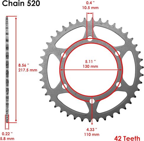 Caltric Drive Chain & Sprockets Kit Compatible with Kawasaki Ex300 Ninja 300 Abs Se 2013 2014 2015 2016 in Saudi Arabia