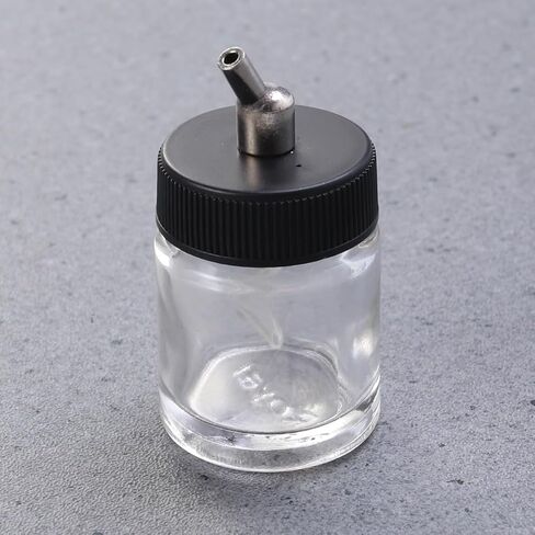TEHAUX 3Pcs 22Cc Airbrush Bottles with Caps - Refillable Glass Paint Cups Compatible with Master Iwata Badger Siphon Feed Airbrushes for Model Painting Accessories in Saudi Arabia