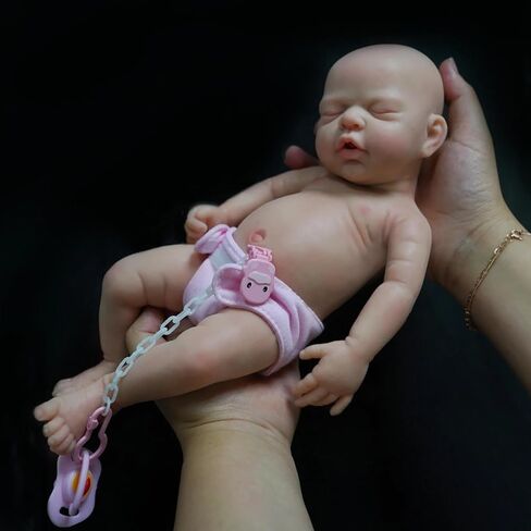 12" Lifelike Reborn Baby Dolls, Full Silicone Reborn Baby, Realistic Newborn Baby Doll Sleeping Girl Real Life Baby Dolls with Clothes Set & Feeding Accessories in Saudi Arabia