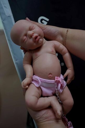 12" Lifelike Reborn Baby Dolls, Full Silicone Reborn Baby, Realistic Newborn Baby Doll Sleeping Girl Real Life Baby Dolls with Clothes Set & Feeding Accessories in Saudi Arabia