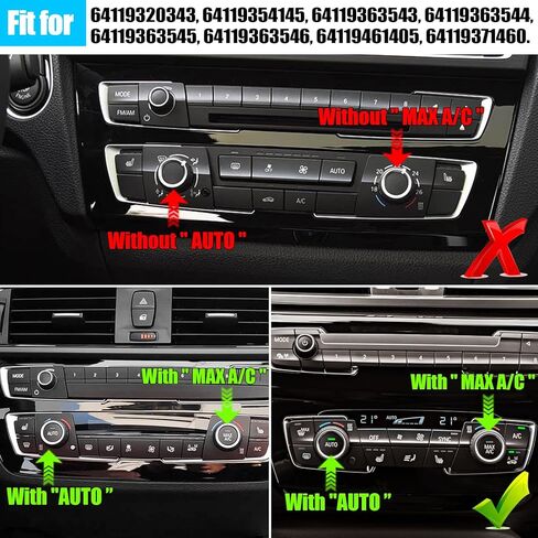 Jaronx Compatible with BMW Climate Control Knob Ring & Radio Volume Button Cover for 1'F20 F21, 2'F22 F23, 3'F30 F31, 4'F32 F33 F36, Air Conditioning Knob AC Climate Button Ring for BMW(Gun Finish) in Saudi Arabia