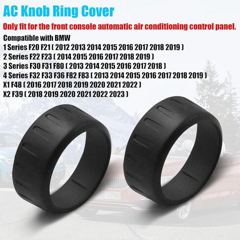 Jaronx Compatible with BMW Climate Control Knob Ring & Radio Volume Button Cover for 1'F20 F21, 2'F22 F23, 3'F30 F31, 4'F32 F33 F36, Air Conditioning Knob AC Climate Button Ring for BMW(Gun Finish) in Saudi Arabia