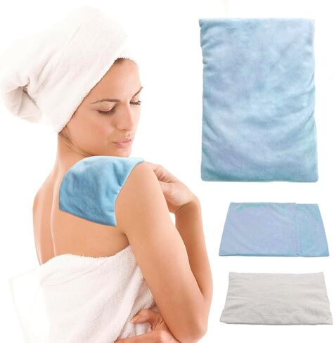 Microwavable Heating Pad, Moist Heat Pad for Pain Relief, Cramps, Menstrual, Tension and Stress, Heat Compress Wrap for Neck, Back, Shoulders, Abdomen, Joints. Clay, Lavender. 5 * 5in, 2 Pcs, Purple in Saudi Arabia