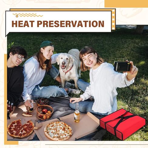 Mifoci 2 Pcs 20 x 20 x 6 Insulated Pizza Delivery Bag Pizza Warmer Bags Pizza Carrier Insulated Bags Hold 2-16" or 18" Pizza Boxes, for Catering Food Delivery, Restaurants, Cookouts (Gray) in Kuwait