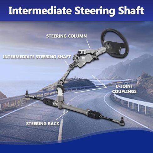 Lower Steering Shaft Steering Column With U Joint Compatible With FORD EXPLORER FLEX POLICE SUV SSV PLUG-IN HYBRID with LINCOLN MKT Replace 425338 AA8Z3B676A BB5Z3B676A BB5Z3B676B in Saudi Arabia