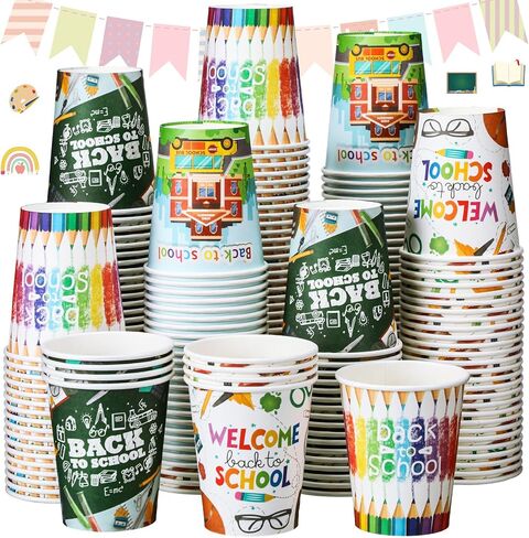 Dandat 200 Pcs Christmas Gingerbread Paper Cups Hot Chocolate Coffee Cups 9 Ounce Red Christmas Gingerbread Disposable Paper Cup for Holiday Xmas Daily Tea Coffee Drinking in Saudi Arabia