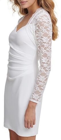 GUESS Women's Three-Quarter Sleeve Cut-Out Lace Sheath Dress in Saudi Arabia
