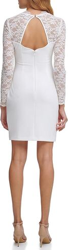 GUESS Women's Three-Quarter Sleeve Cut-Out Lace Sheath Dress in Saudi Arabia