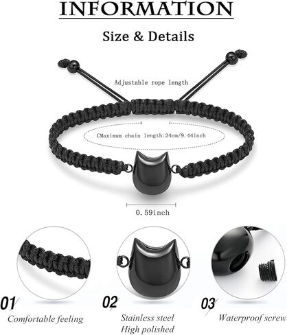 zeqingjw Paw Print Urn Bracelet for Pets Ashes Stainless Steel Dog Cat Cremation Bangle Locket Memorial Ashes Holder Keepsake Jewelry for Men Women in Saudi Arabia