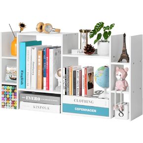 YIGANG White Desk Shelf Organizer, 3-Tier Desktop Bookshelf for Computer Desk, Small Tabletop Hutch Storage Rack, Wood Office Supplies Organizer for Dorm, Home & Student (29 Inch Wide) in Saudi Arabia